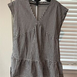 Time and Tru Kids Black and White Gingham Dress